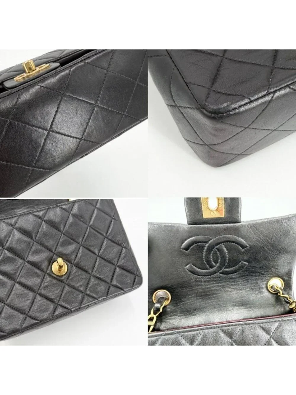 Chanel Shoulder Bag Mini Quilted Chain Turnlock Crossbody Mini Vintage CC Logo